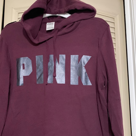 PINK Victoria's Secret Tops - PINK by Victoria’s Secret Burgundy Sweatshirt / Hoodie size S